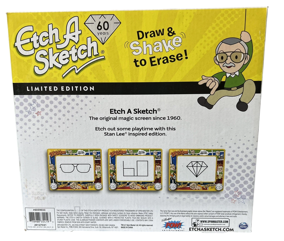 Etch A Sketch Limited Edition Stan Lee Original Magic Screen