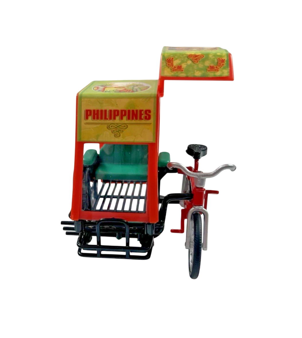 Miniature Pedicab TukTuk Souvenir Decor - Red