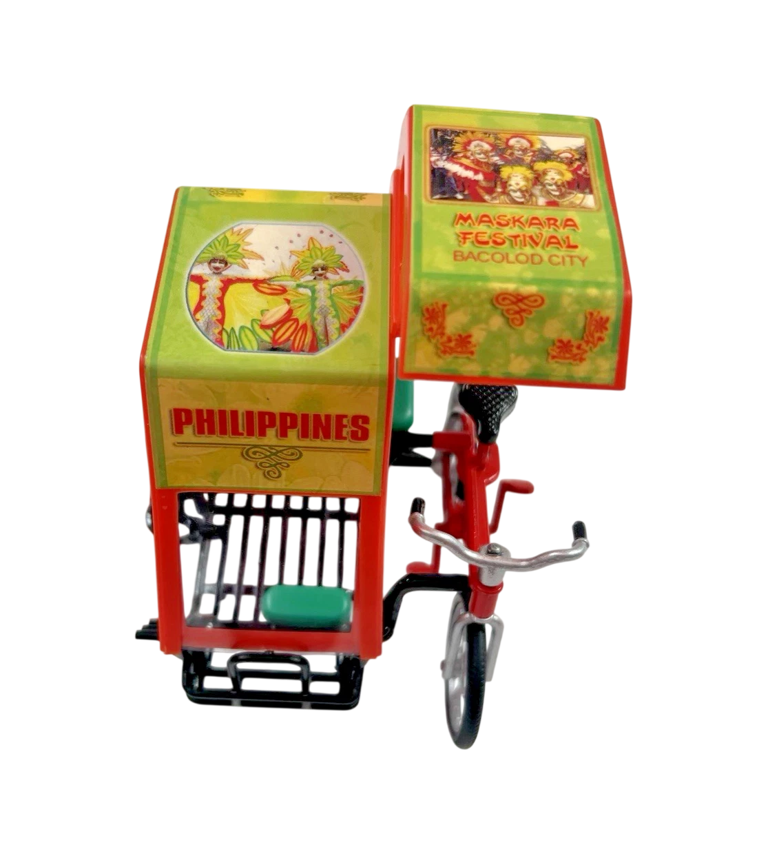 Miniature Pedicab TukTuk Souvenir Decor - Red