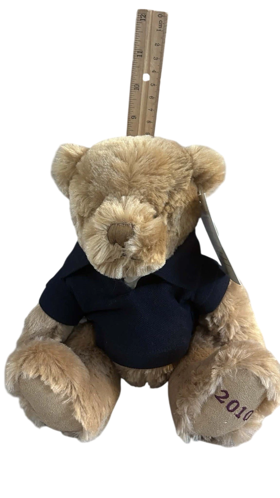 Burberry Plush Teddy Bear Blue Navy Polo Shirt 12" Tall