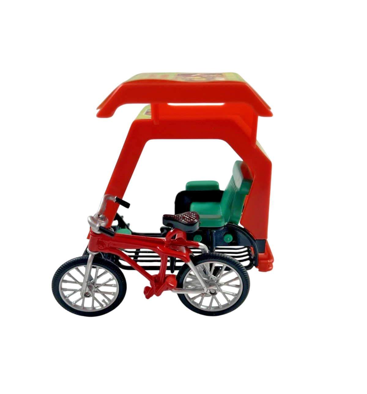 Miniature Pedicab TukTuk Souvenir Decor - Red