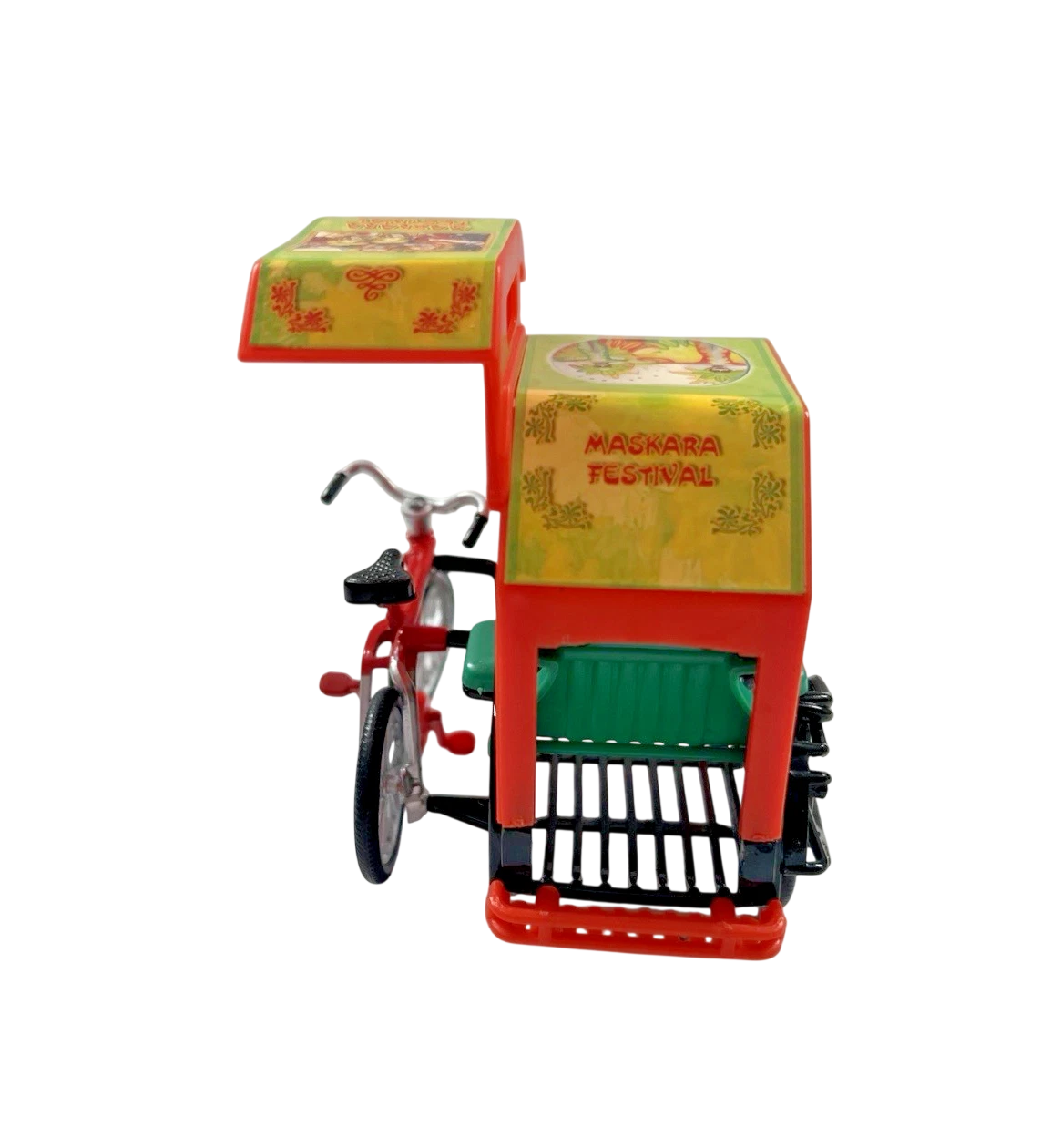 Miniature Pedicab TukTuk Souvenir Decor - Red