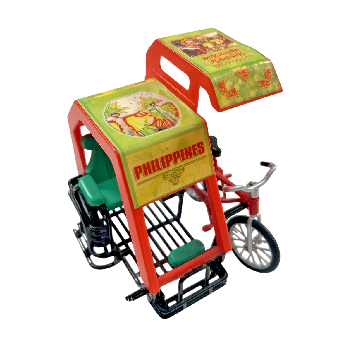 Miniature Pedicab TukTuk Souvenir Decor - Red
