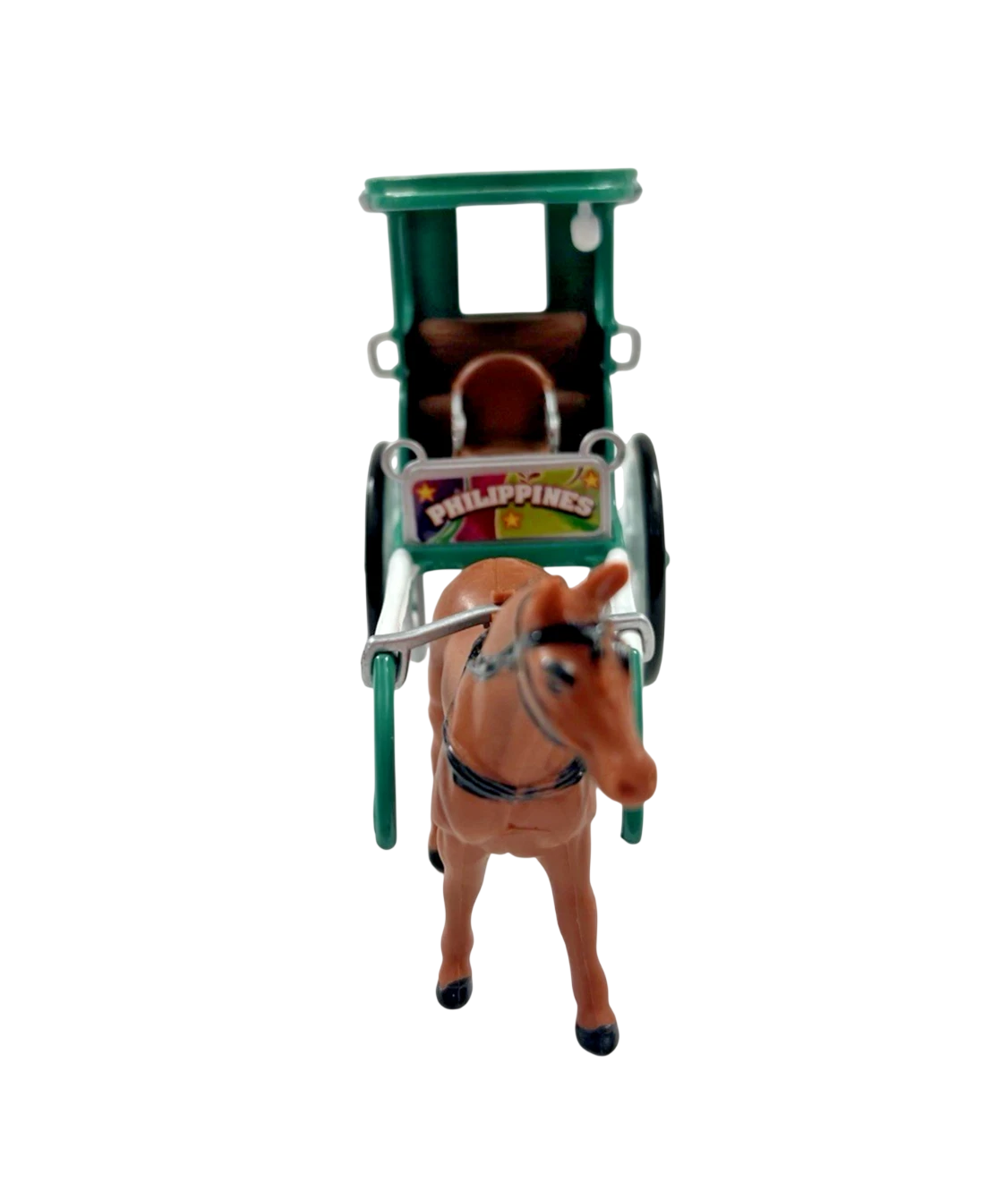 Horse Drawn Carriage Miniature Decor - Philippine Kalesa - Green