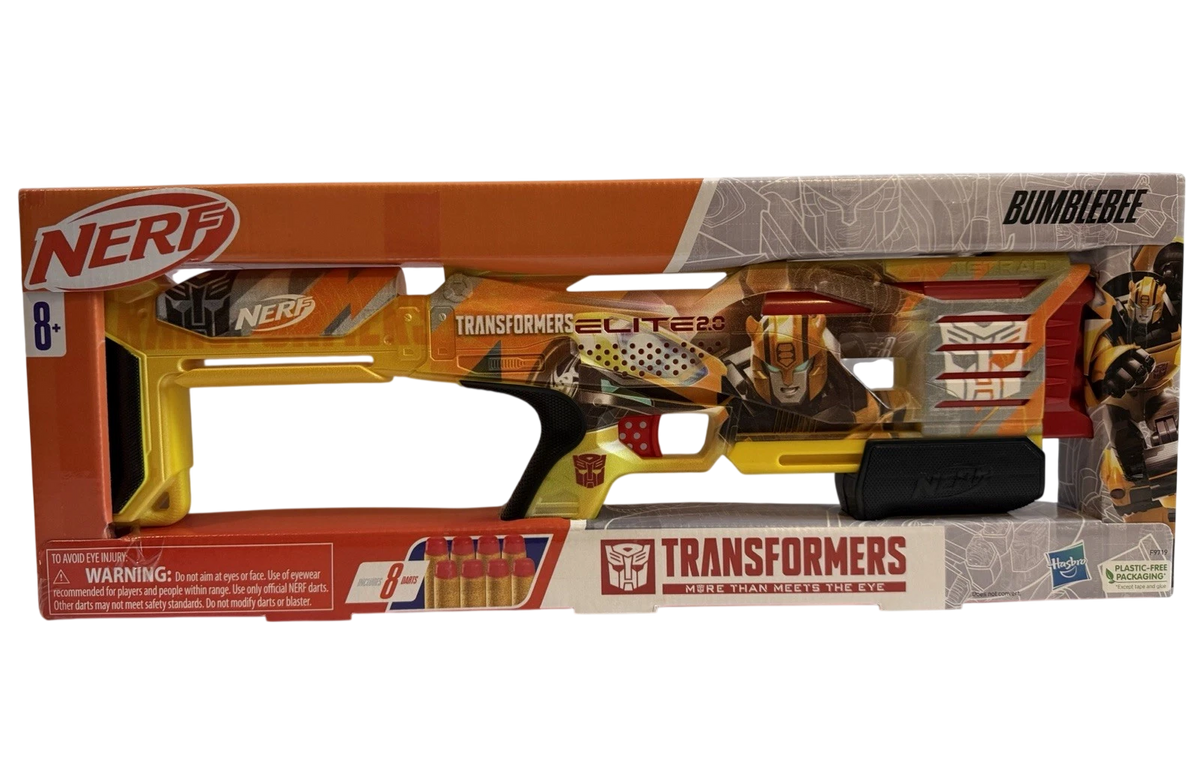 NERF Transformers Elite 2.0 Bumblebee Dart Blaster w/ 8 Darts