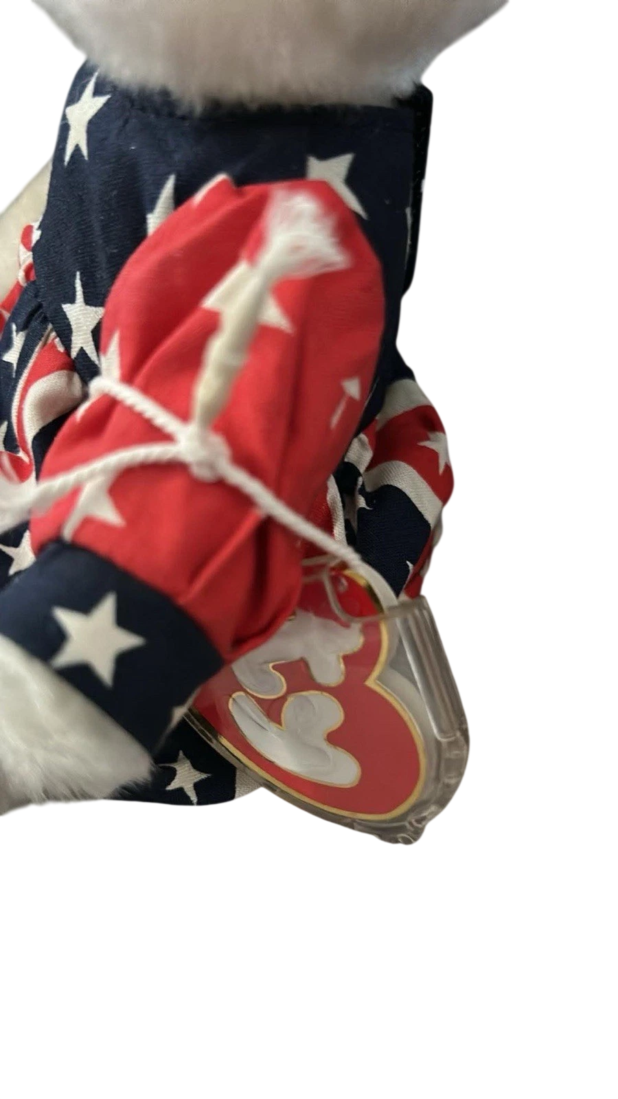 TY Beanie Baby Franny Bear 4th of July Americana * Retired c1993