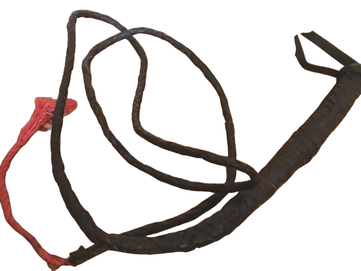 Indiana Jones Catwoman 6' Black Hand Braided Leather Bullwhip Bull Whip