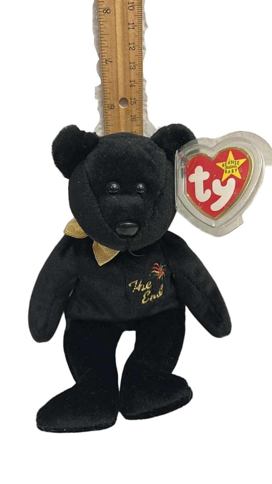 TY Beanie Baby Original The End Black Bear