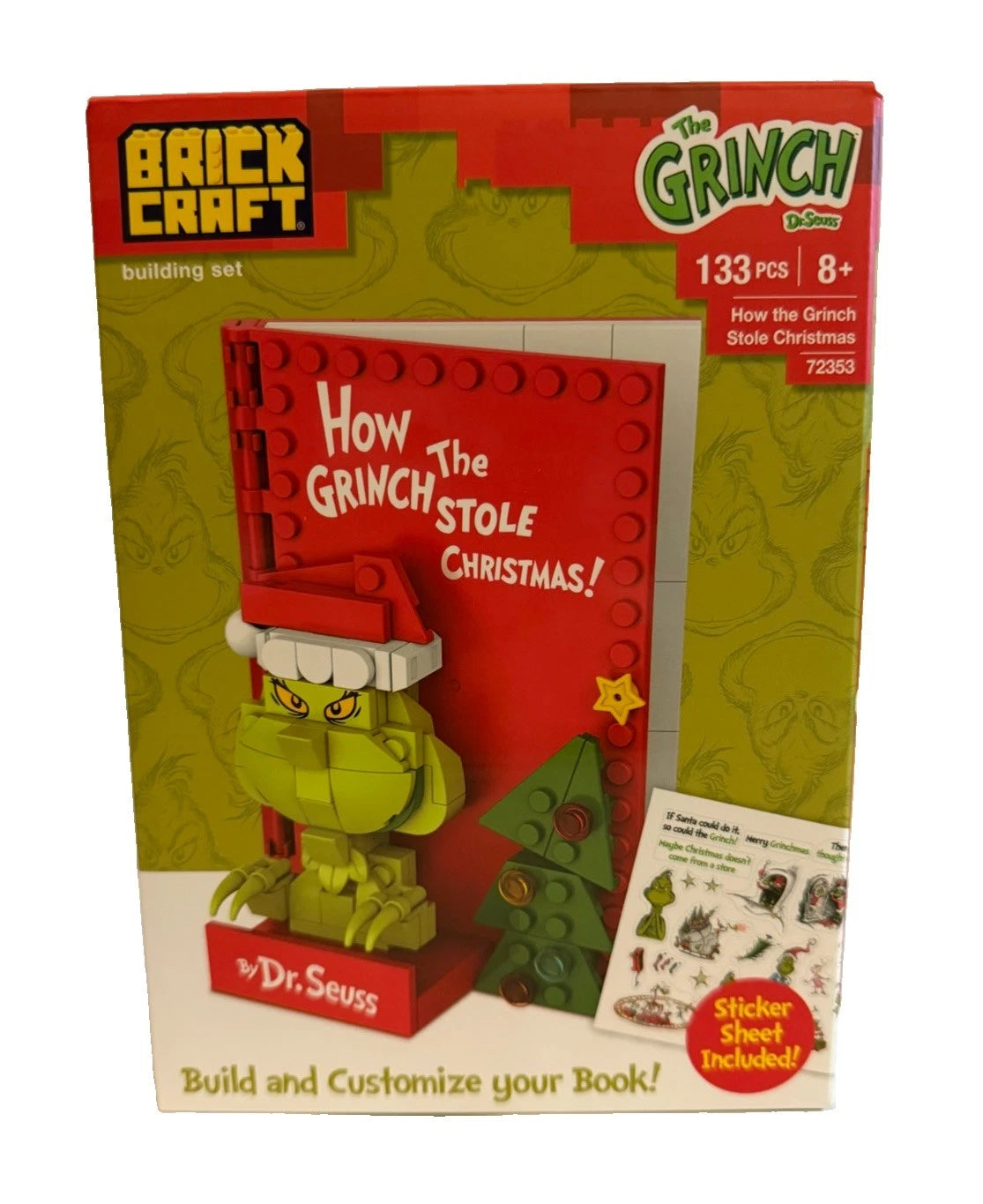 NEW BrickCraft Dr Seuss Grinch Stole Christmas 3D Book Building Set