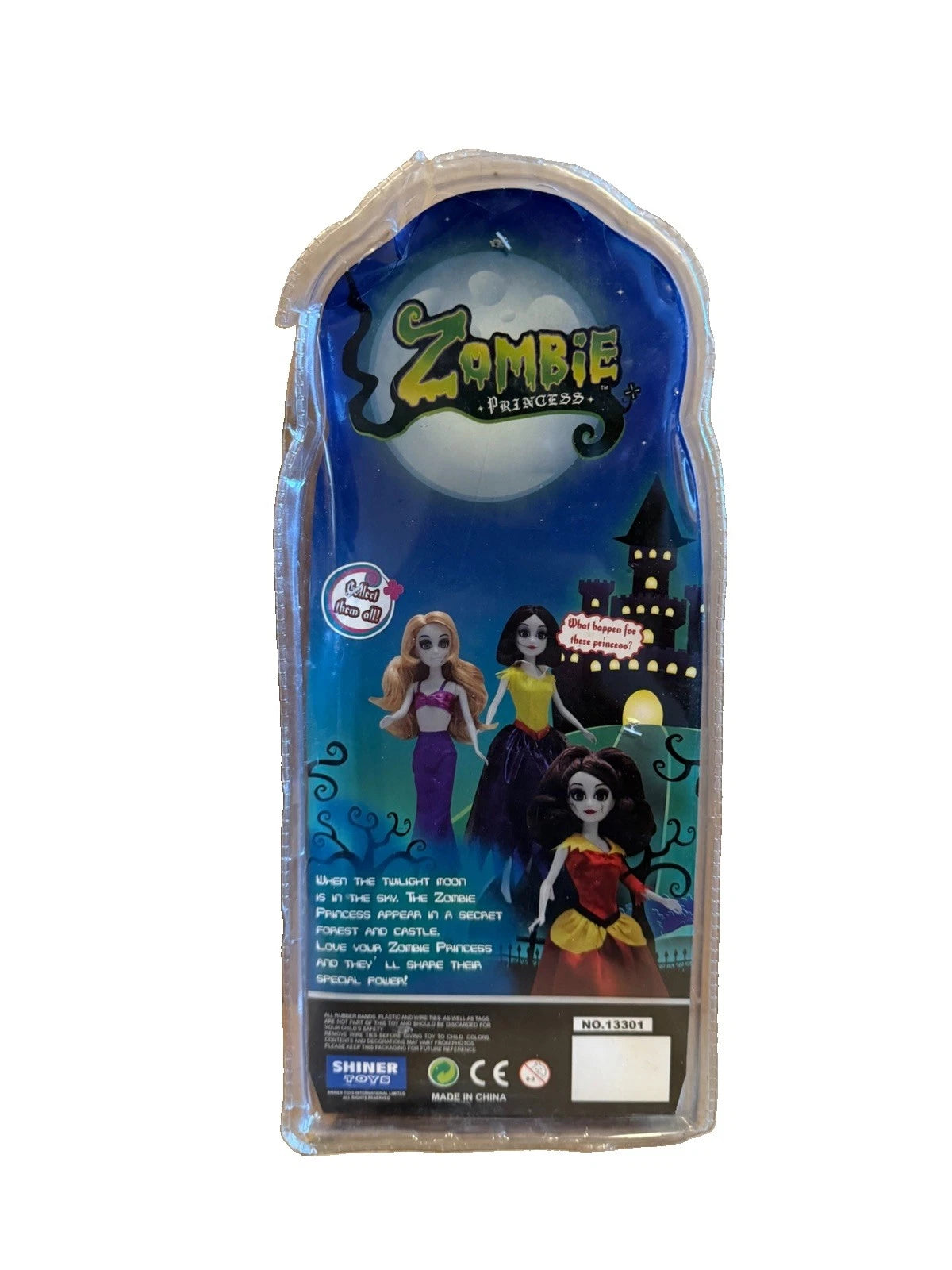 Zombie Princess Ariel 11" Doll w/ Glow In The Dark Brush *Retired Rare