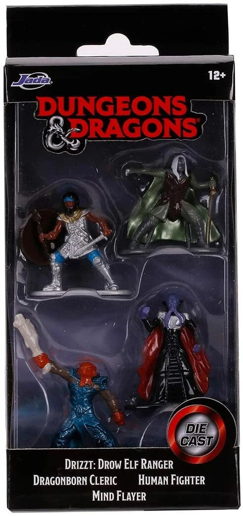 Jada Dungeons & Dragons Nanofigs Collectibles Toy Figures - Set of 4
