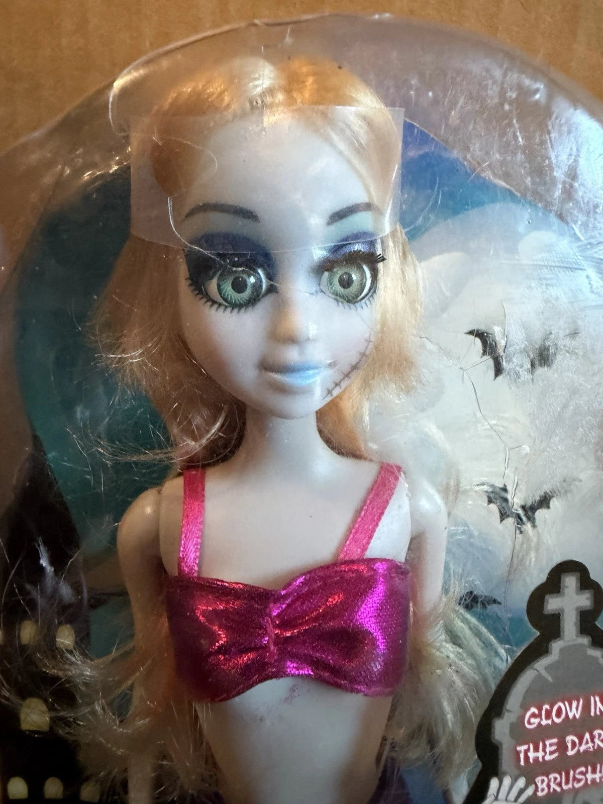 Zombie Princess Ariel 11" Doll w/ Glow In The Dark Brush *Retired Rare