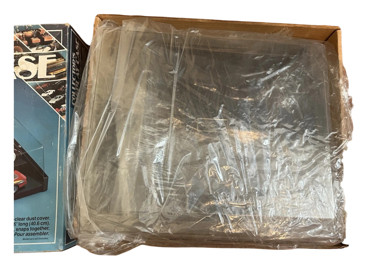 Vintage Monogram Model Car Collector's Display Case Showcase