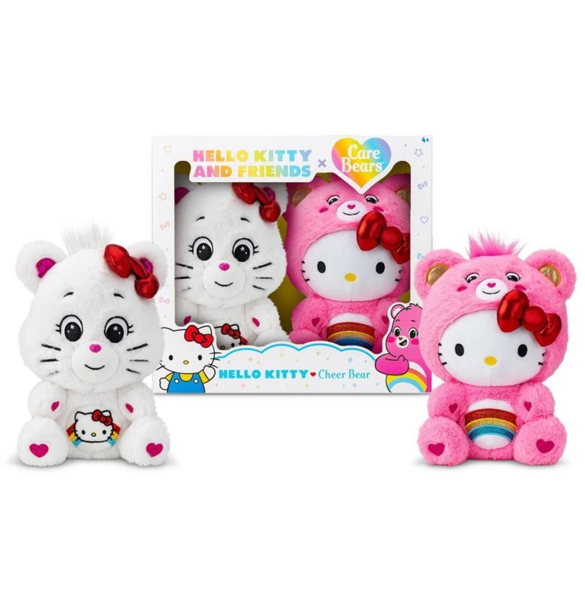 2-Pack Hello Kitty X CHEER Care Bears 10" Limited Plush