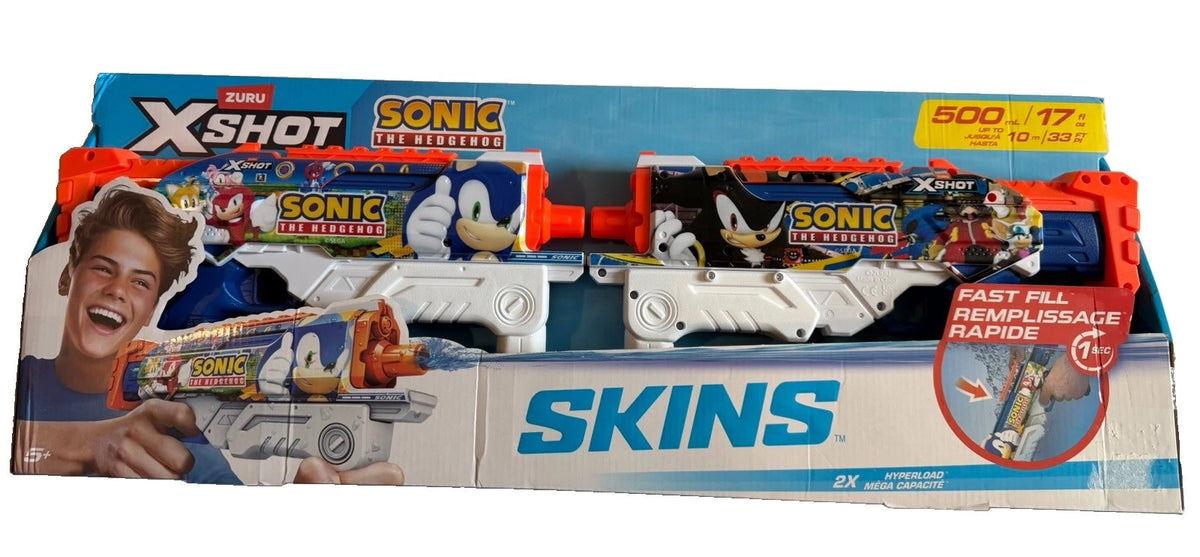 X-Shot Skins Hyperload Sonic the Hedgehog Water Blaster 2-Pack