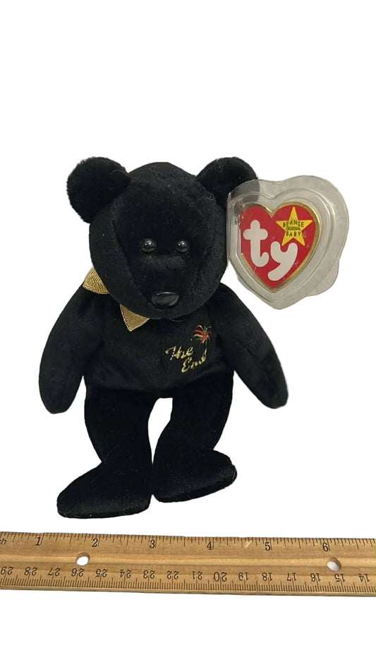 TY Beanie Baby Original The End Black Bear