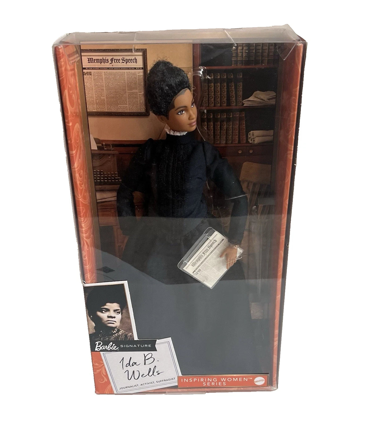 BARBIE Inspiring Women Ida B. Wells 12" Collectible Doll - HCB81