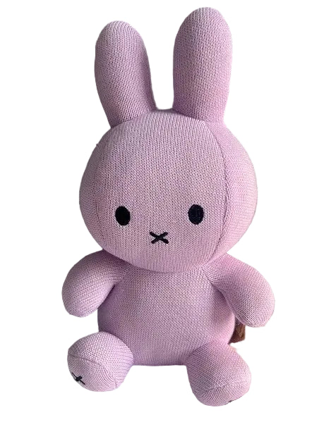 Nijntje MIFFY 12” Lilac Knit Sitting Plush Toy
