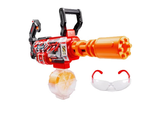 Zuru Xshot Hyper Gel Motorized Gatling Gun Blaster + Gel Ammo + Eyewear