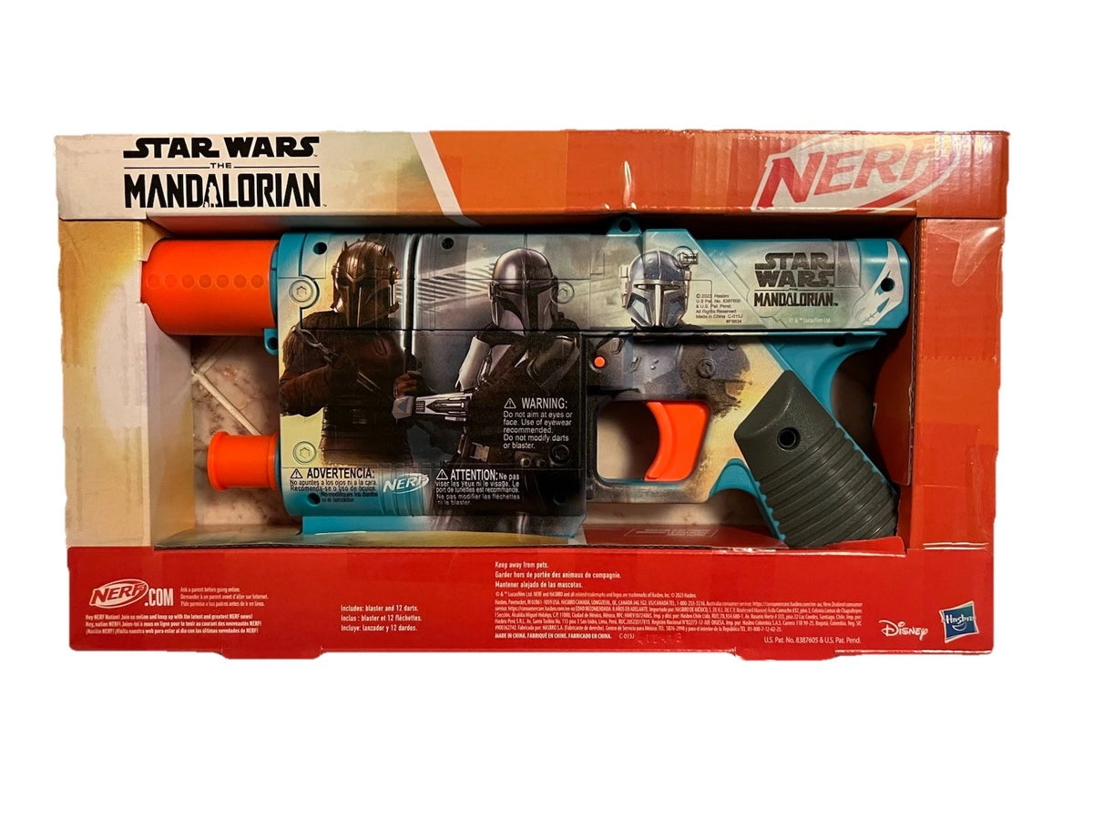 Star Wars NERF The Mandalorian Dart Blaster + 12 Elite Darts