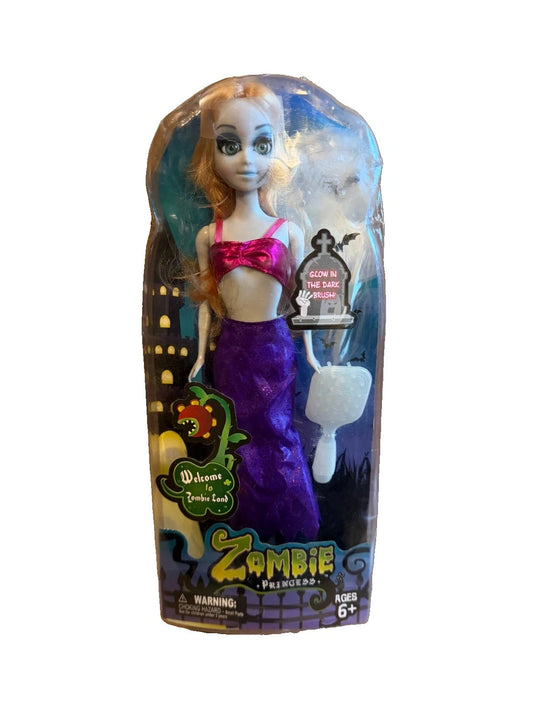 Zombie Princess Ariel 11" Doll w/ Glow In The Dark Brush *Retired Rare