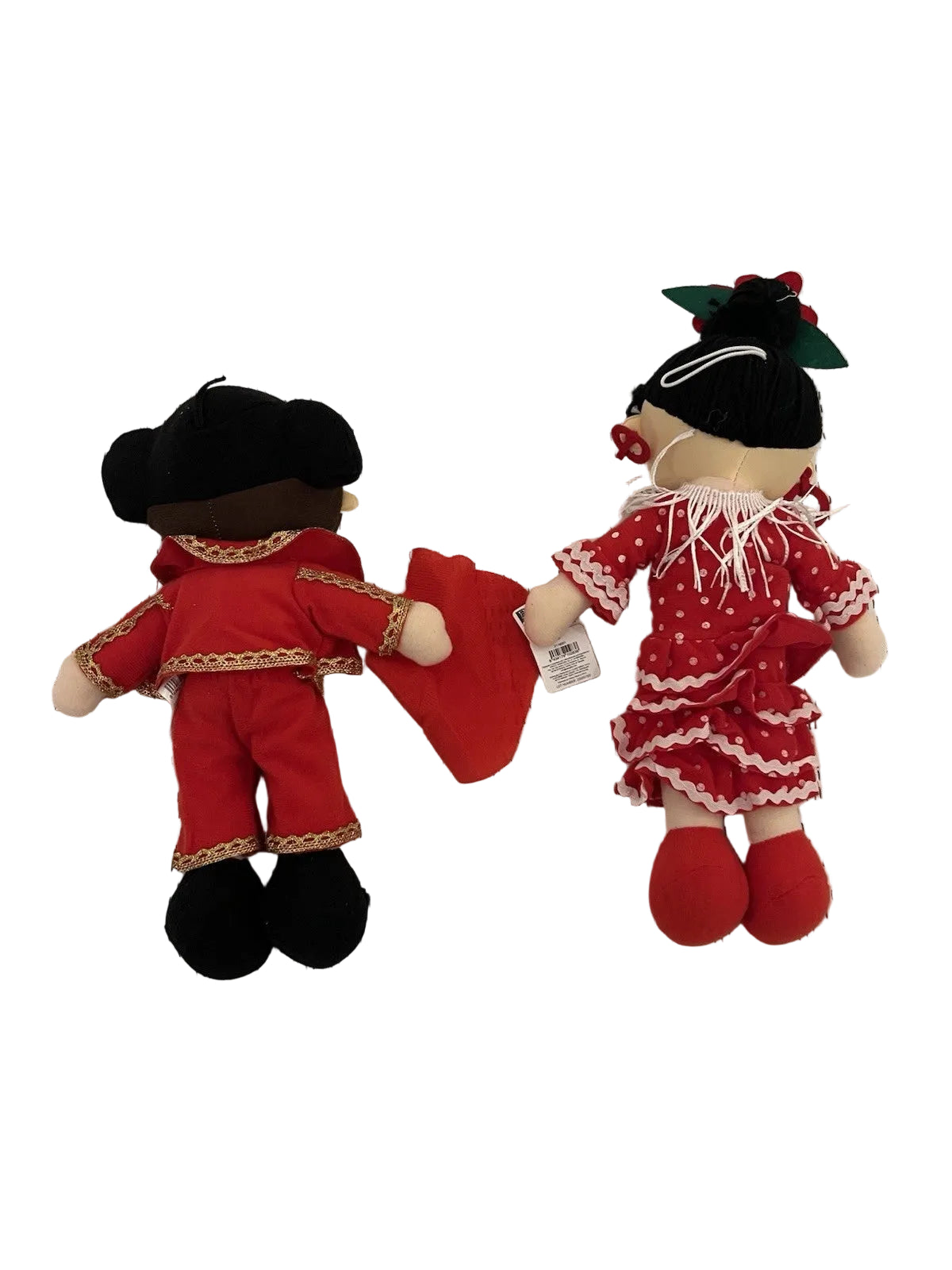 2pc Set Spanish Matador & Bailaora Flamenco Dancer Rag Doll
