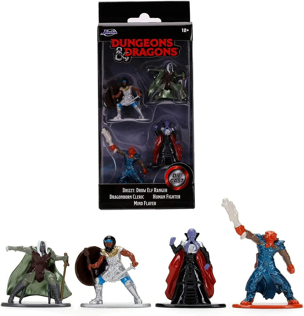 Jada Dungeons & Dragons Nanofigs Collectibles Toy Figures - Set of 4