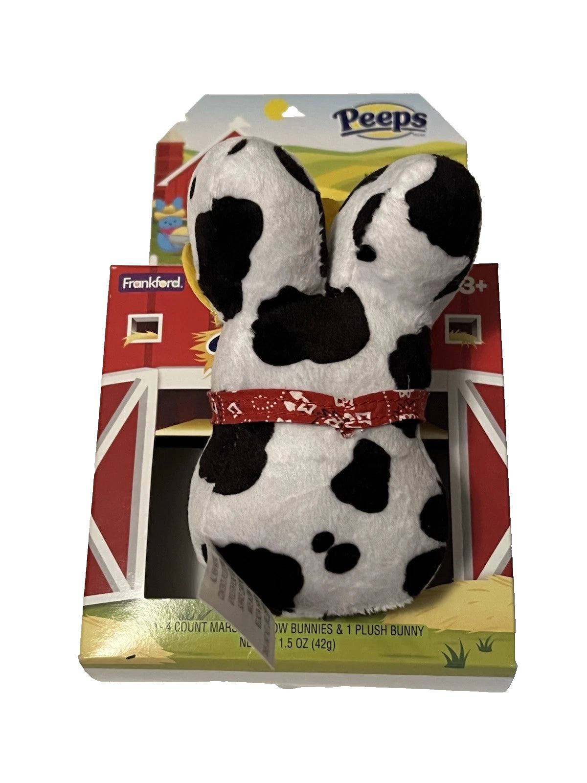 Peeps 2024 Cowboy Plush 5.25" Tall PEEPS All Over Cow Print