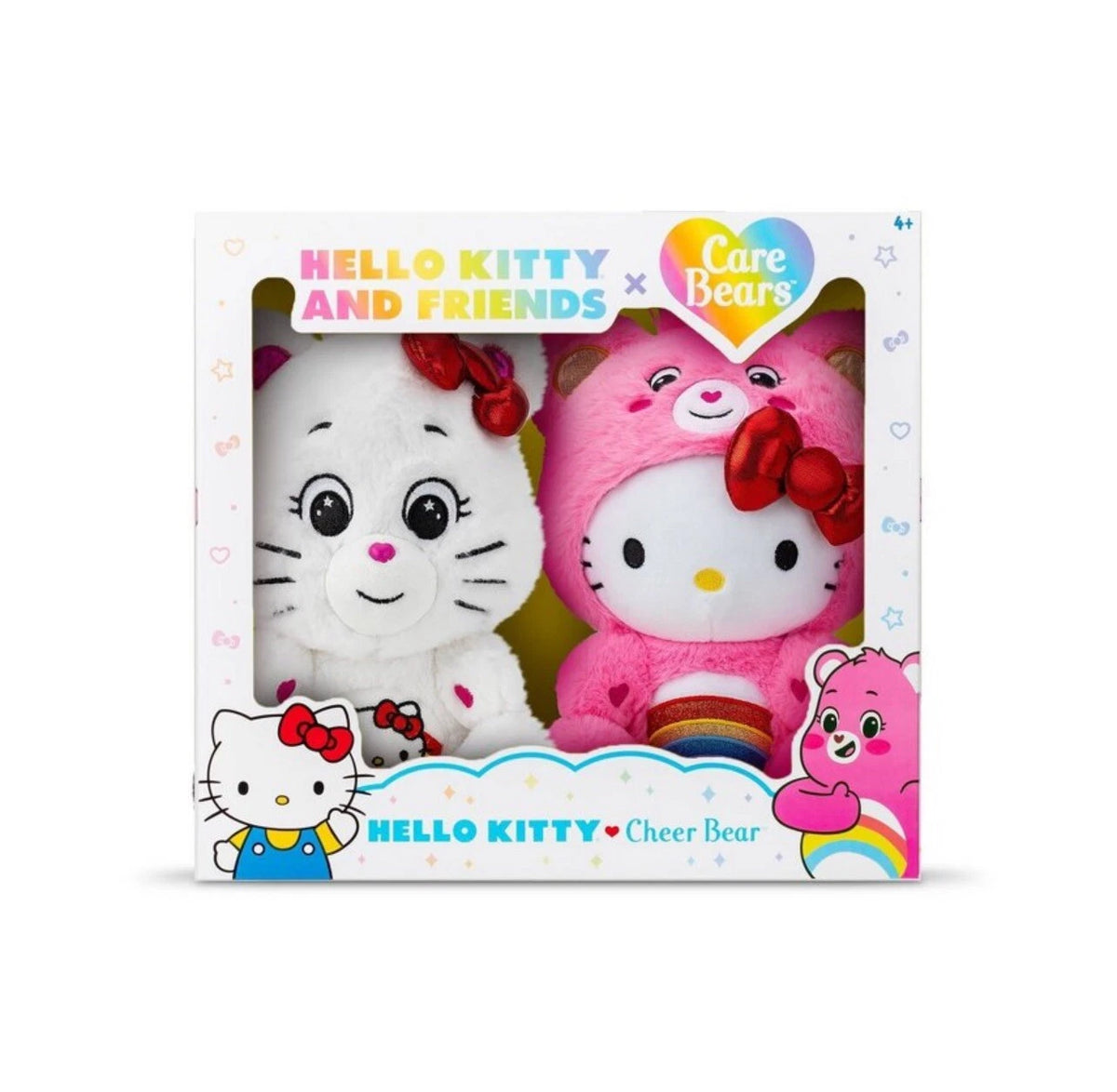 2-Pack Hello Kitty X CHEER Care Bears 10" Limited Plush