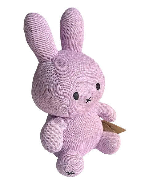 Nijntje MIFFY 12” Lilac Knit Sitting Plush Toy