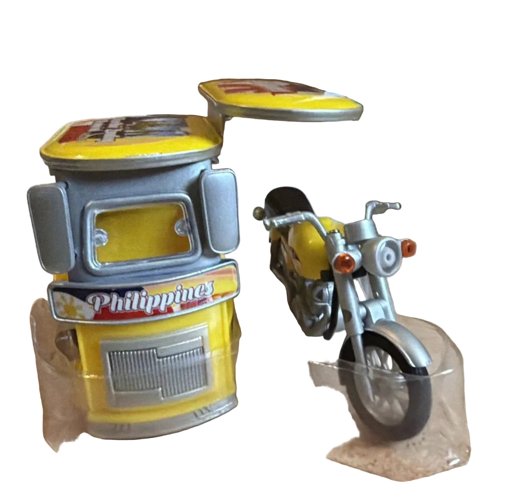 Miniature Philippine Tricycle / Motorcycle & Sidecar Diecast