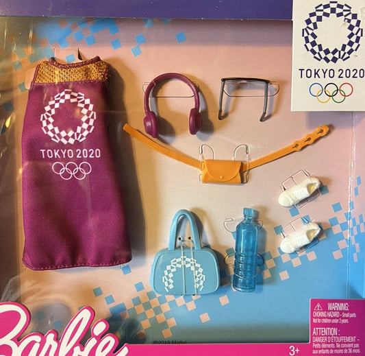 2-Pack BARBIE Tokyo Olympics 2020 Fashion Outfit & Accessories Set