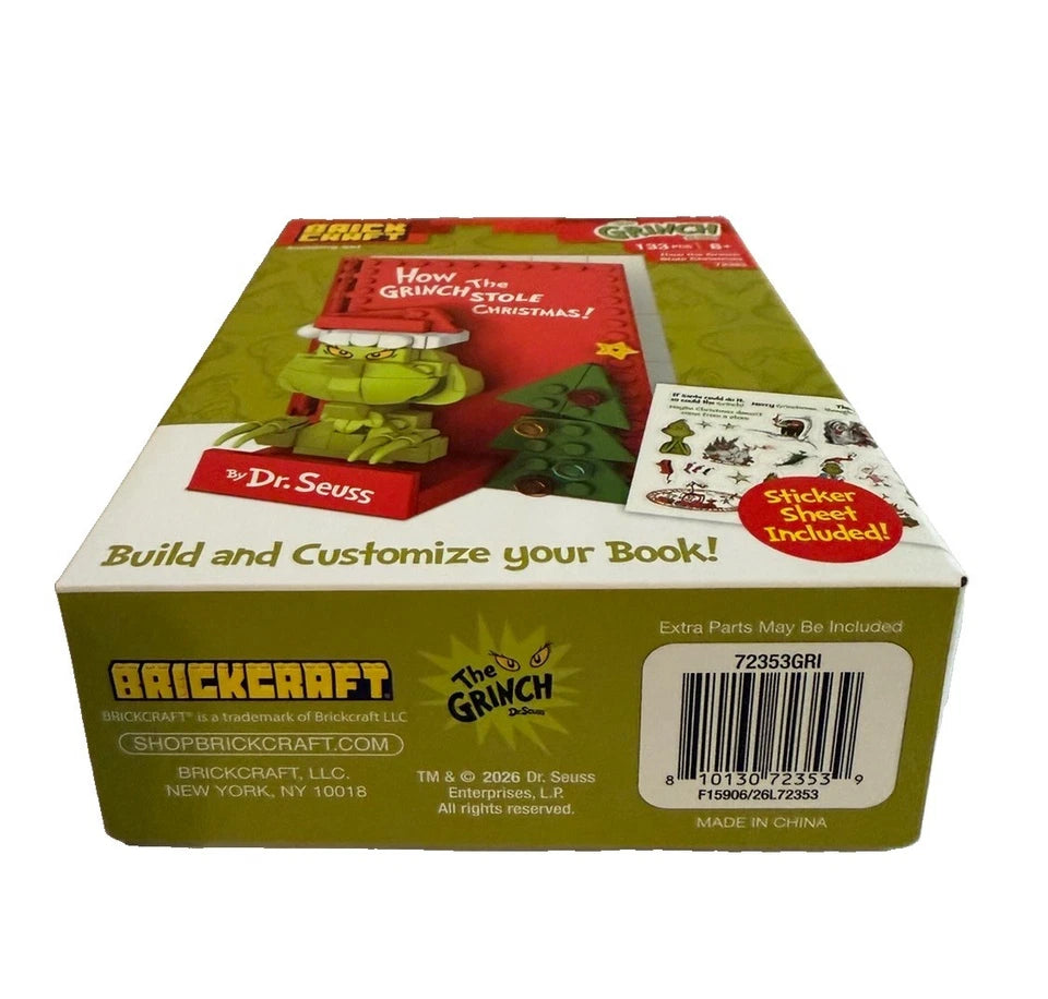 NEW BrickCraft Dr Seuss Grinch Stole Christmas 3D Book Building Set