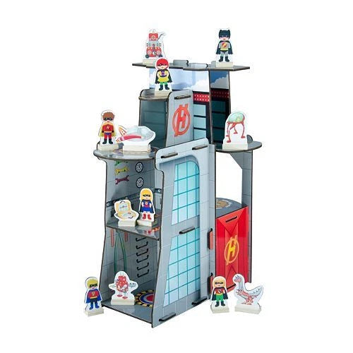 Teamson Super Hero 3 Deck Headquarters Table Top Playset