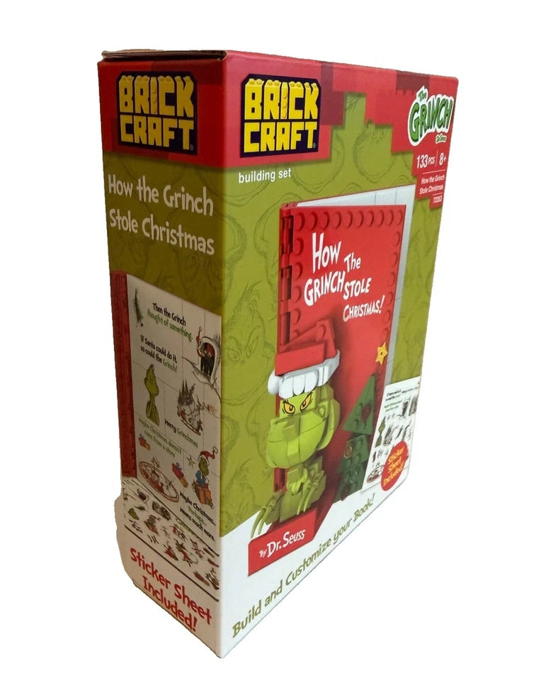 NEW BrickCraft Dr Seuss Grinch Stole Christmas 3D Book Building Set