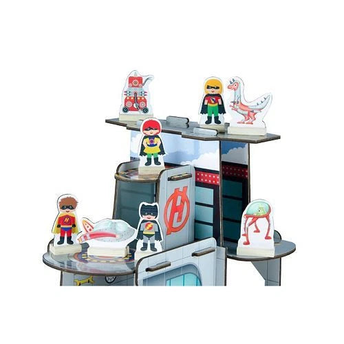 Teamson Super Hero 3 Deck Headquarters Table Top Playset