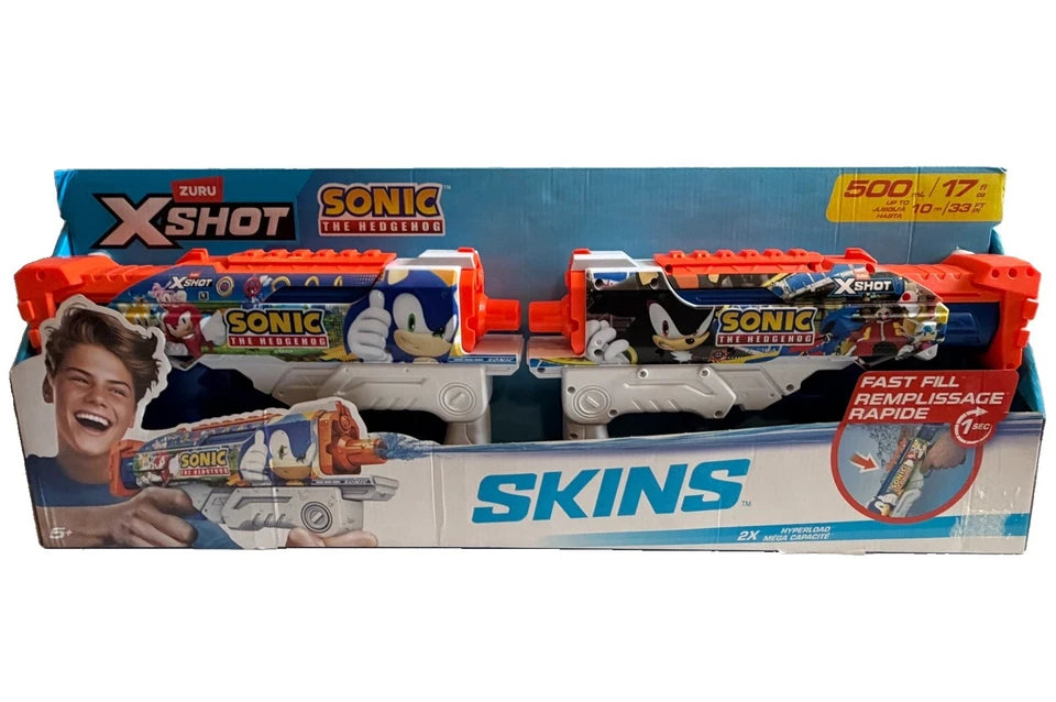 X-Shot Skins Hyperload Sonic the Hedgehog Water Blaster 2-Pack