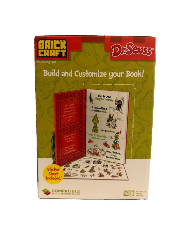 NEW BrickCraft Dr Seuss Grinch Stole Christmas 3D Book Building Set
