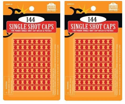 2 Packs - 144 Single Shot Caps Refill for Gonher & Upland Shotgun Cap Guns 1