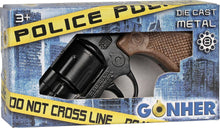 Load image into Gallery viewer, 357 Colt Detective Style 8-Shot Toy Cap Gun by Gonher - Silver or Black
