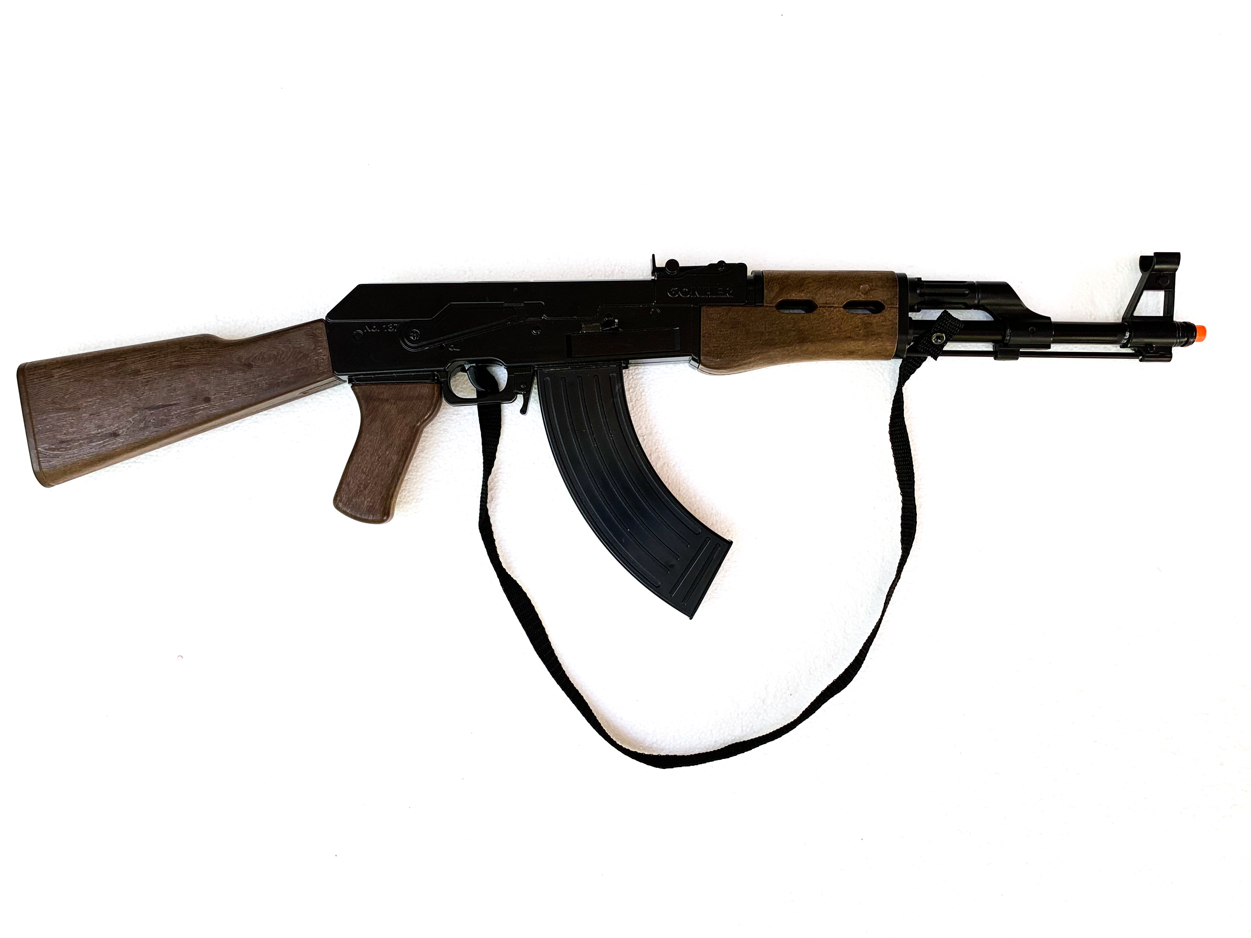 AK-47 8-Shot Toy Cap Gun Rifle, Black | Gonher – www.FANToyStore.com
