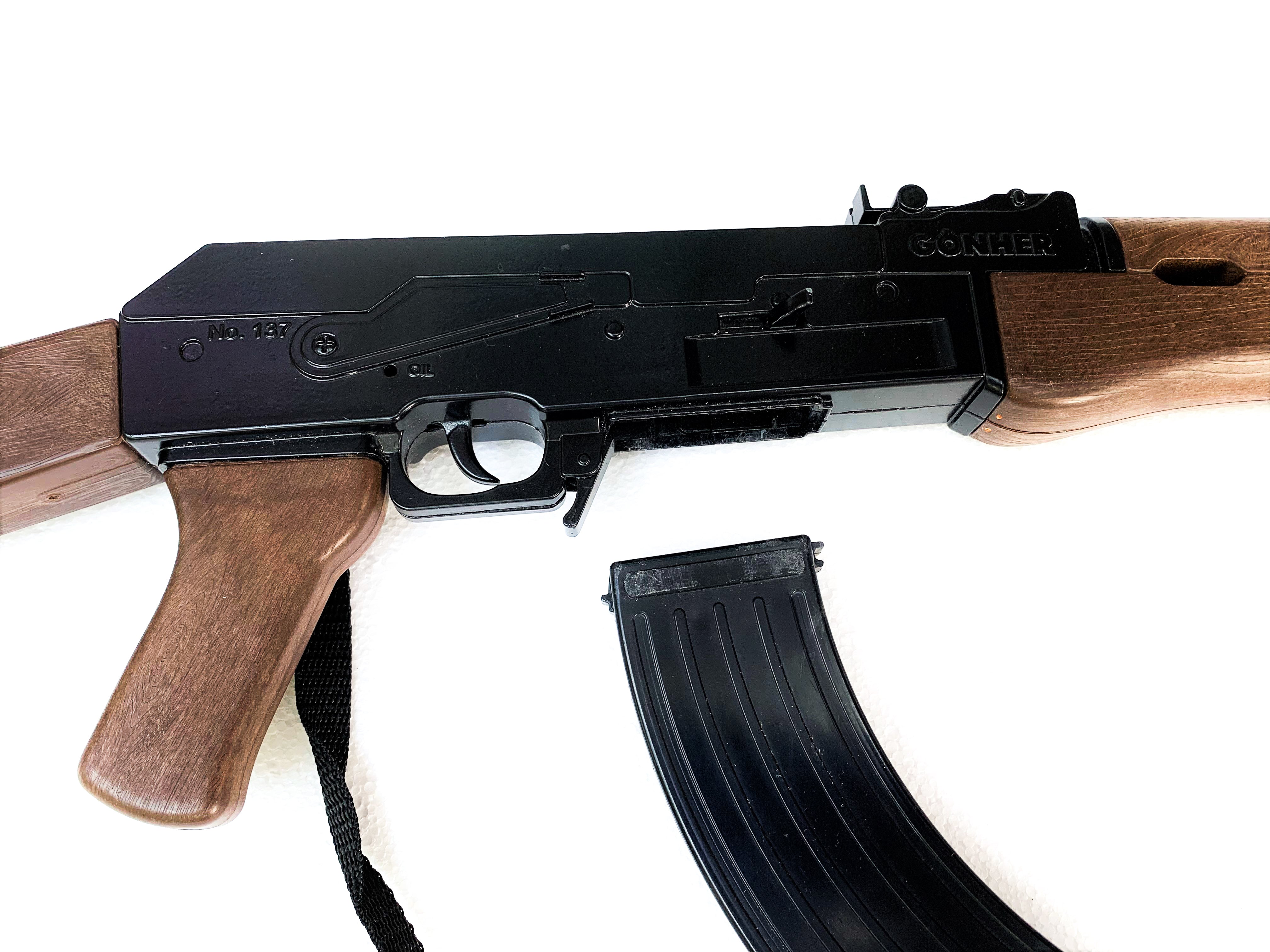 AK-47 8-Shot Toy Cap Gun Rifle, Black | Gonher – www.FANToyStore.com