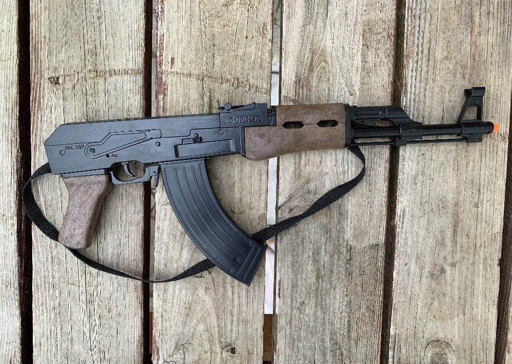 AK-47 Close Combat Model 8 Shot Gonher Toy Cap Gun Rifle - Black