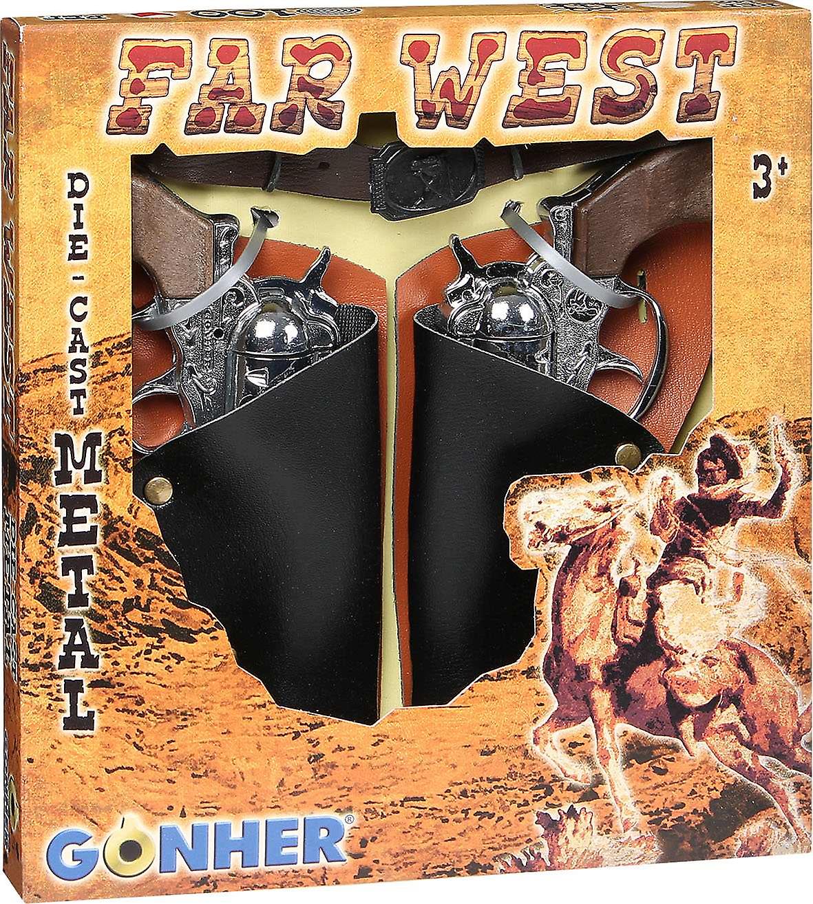 Gonher Classic Dual The Alamo Roll Paper Cap Gun with Holster & Belt 5-pc Playset 1