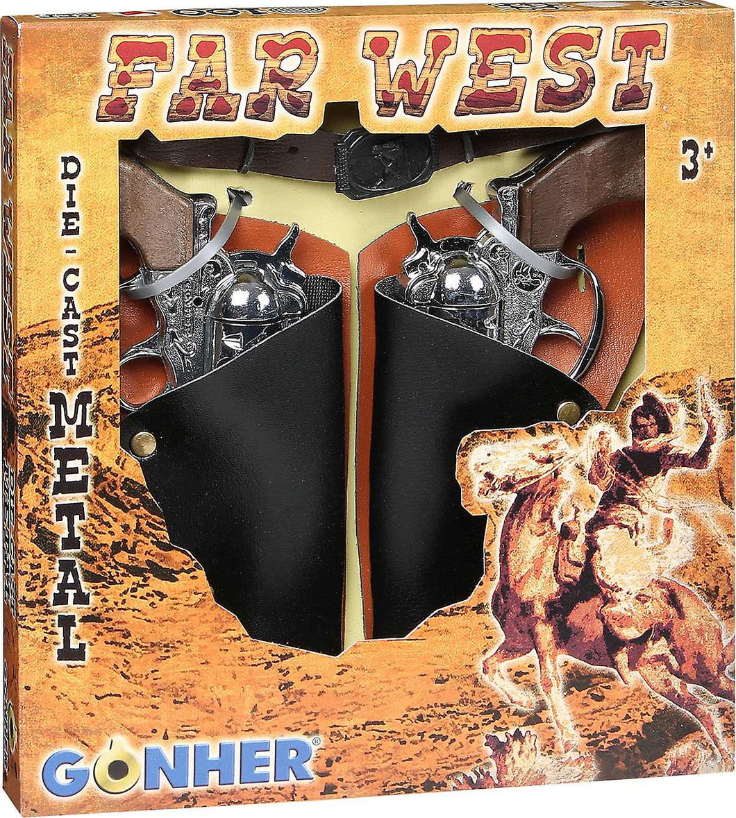 Gonher Classic Dual The Alamo Roll Paper Cap Gun with Holster & Belt 5-pc Playset 1