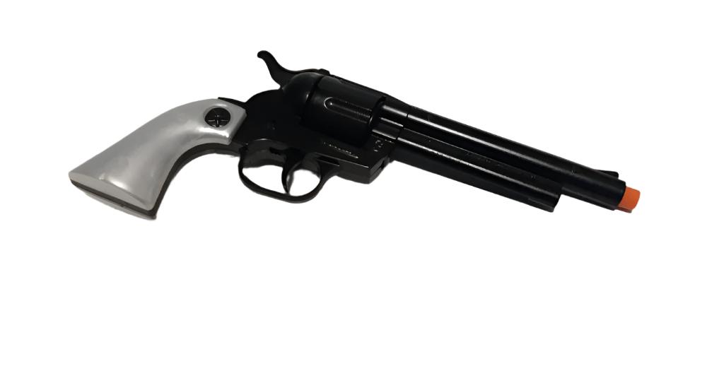 Gonher Cowboy Cavalry Style 12 Shot Cap Gun Revolver - Black & Pearl Grip 2