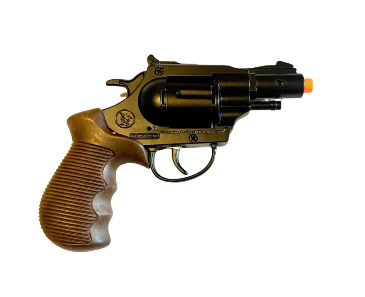 Gonher Police Series Snub Nose Style 12 Shot Cap Gun Revolver - Black 1
