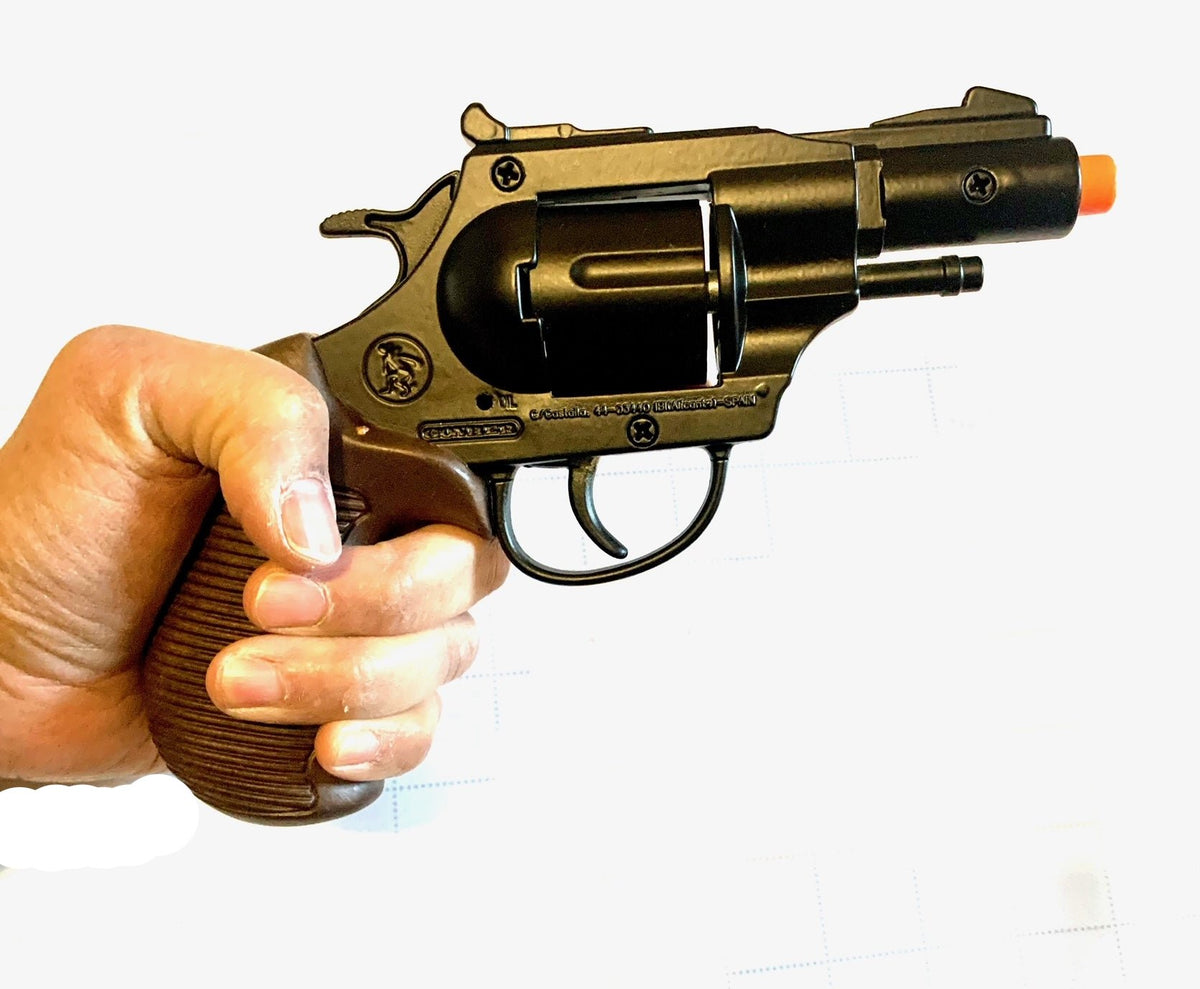Gonher Police Series Snub Nose Style 12 Shot Cap Gun Revolver - Black 2