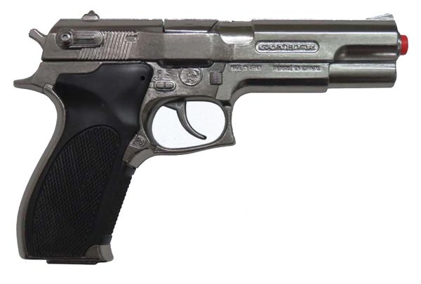 Gonher S&W Style Police 8 Shot Diecast Toy Cap Gun - Silver 1