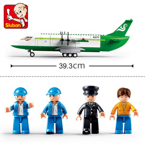 Sluban Commercial Airplane Collection: Choose from Cargo Plane, Air Ambulance or Passenger Plane Building Blocks Set